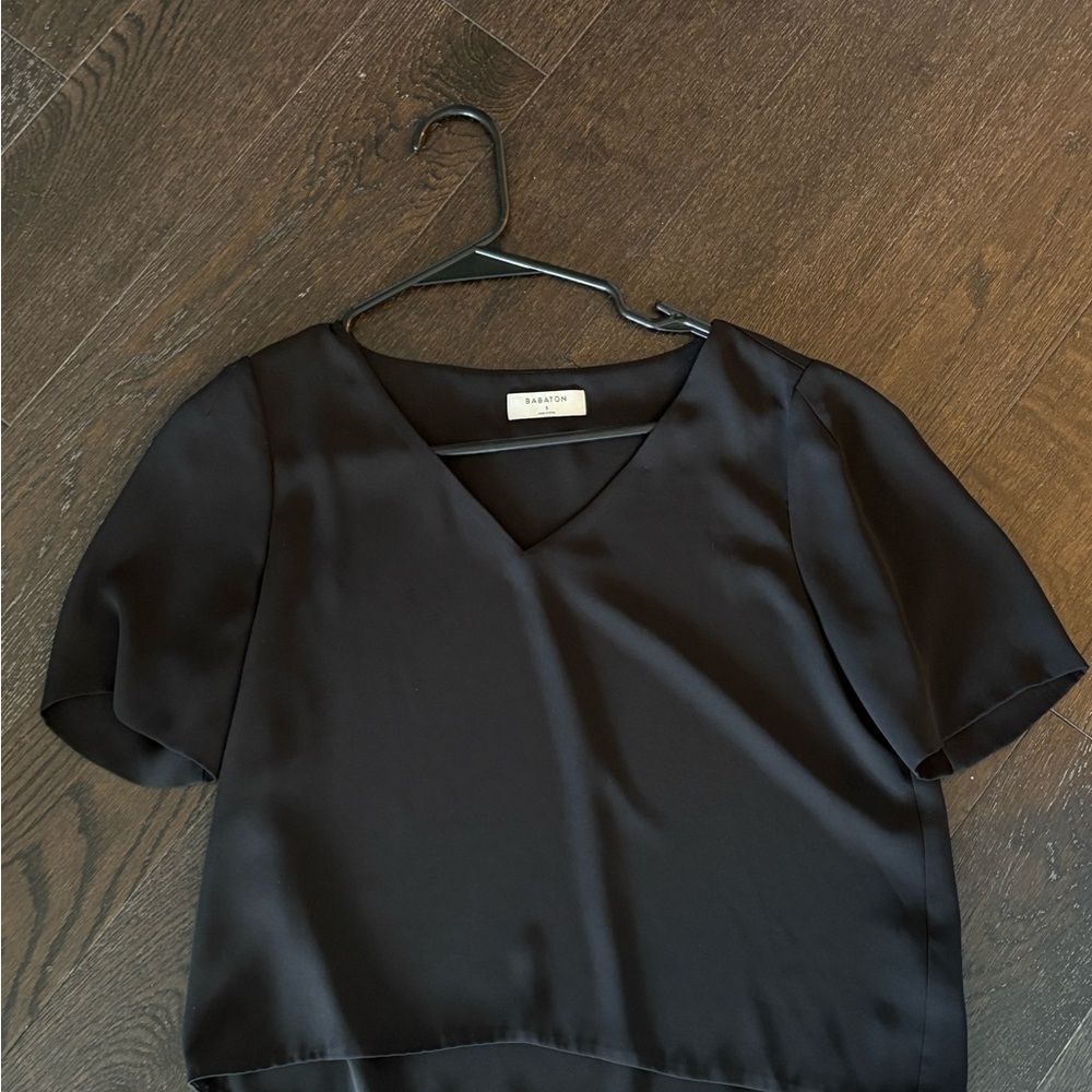 Aritzia Black Short Sleeve Top